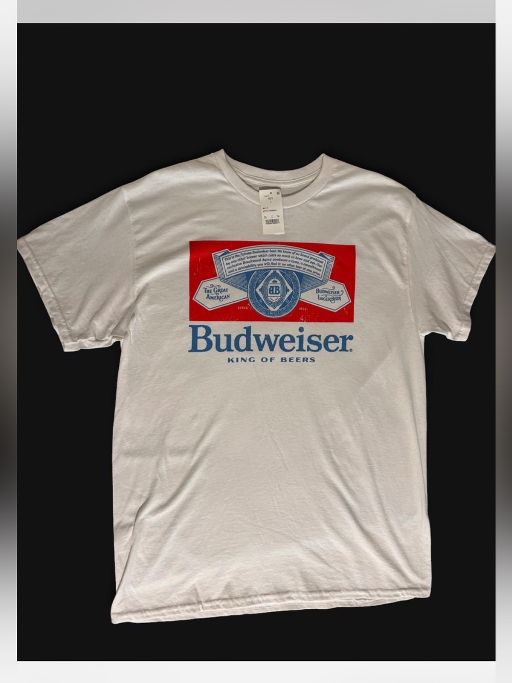 Budweiser King of Beers Retro style T Shirt (Officially Licensed) Large